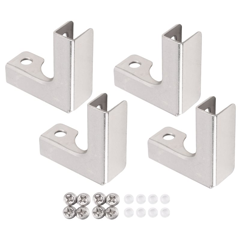 ABUI-4 個 L タイプガラス固定クリップ 2 ウェイガ - Furniture Hardware Types のレビューと価格